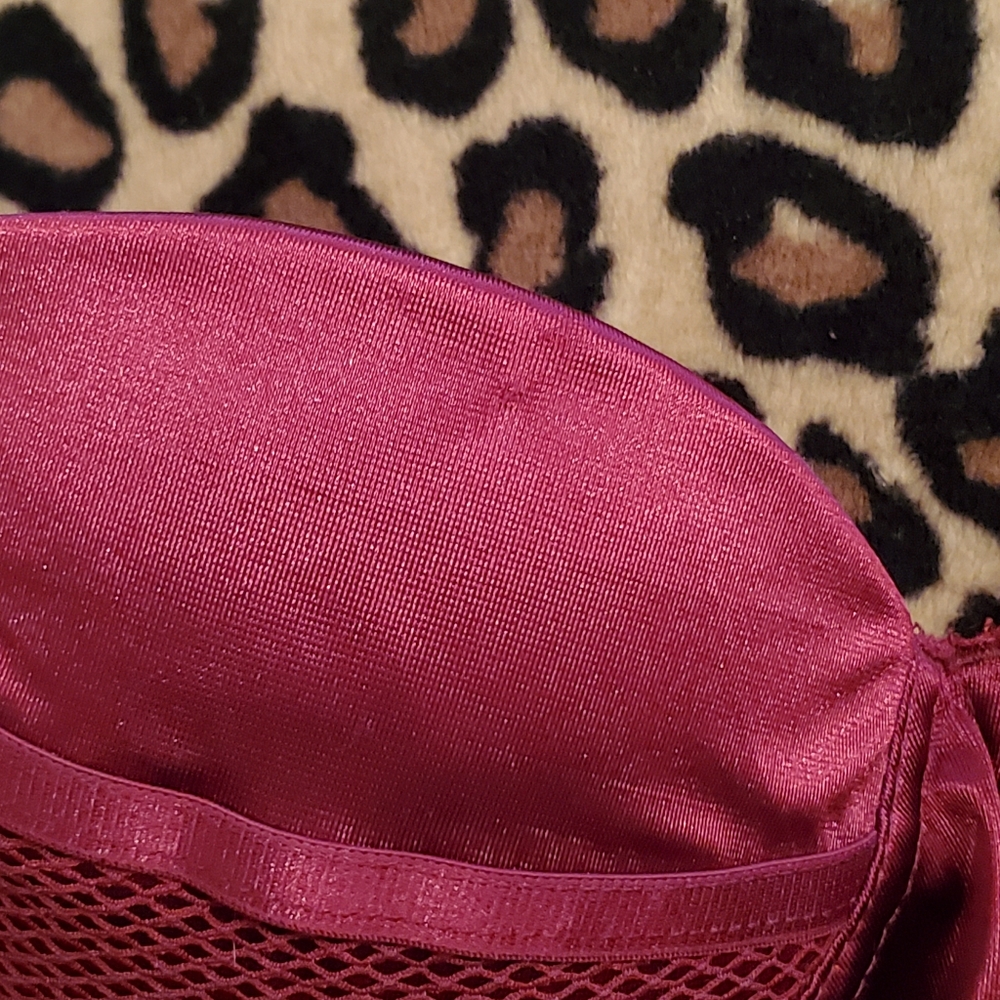 Body Rage Corset Bustier Lingerie Removable Garters Pushup M. Burgundy EUC - Picture 9 of 9